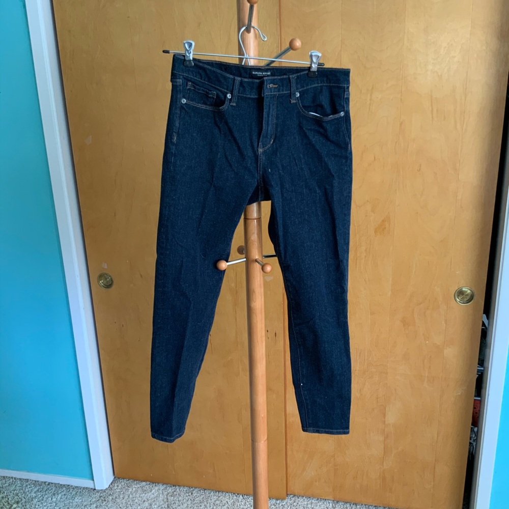 Boot cut jeans.